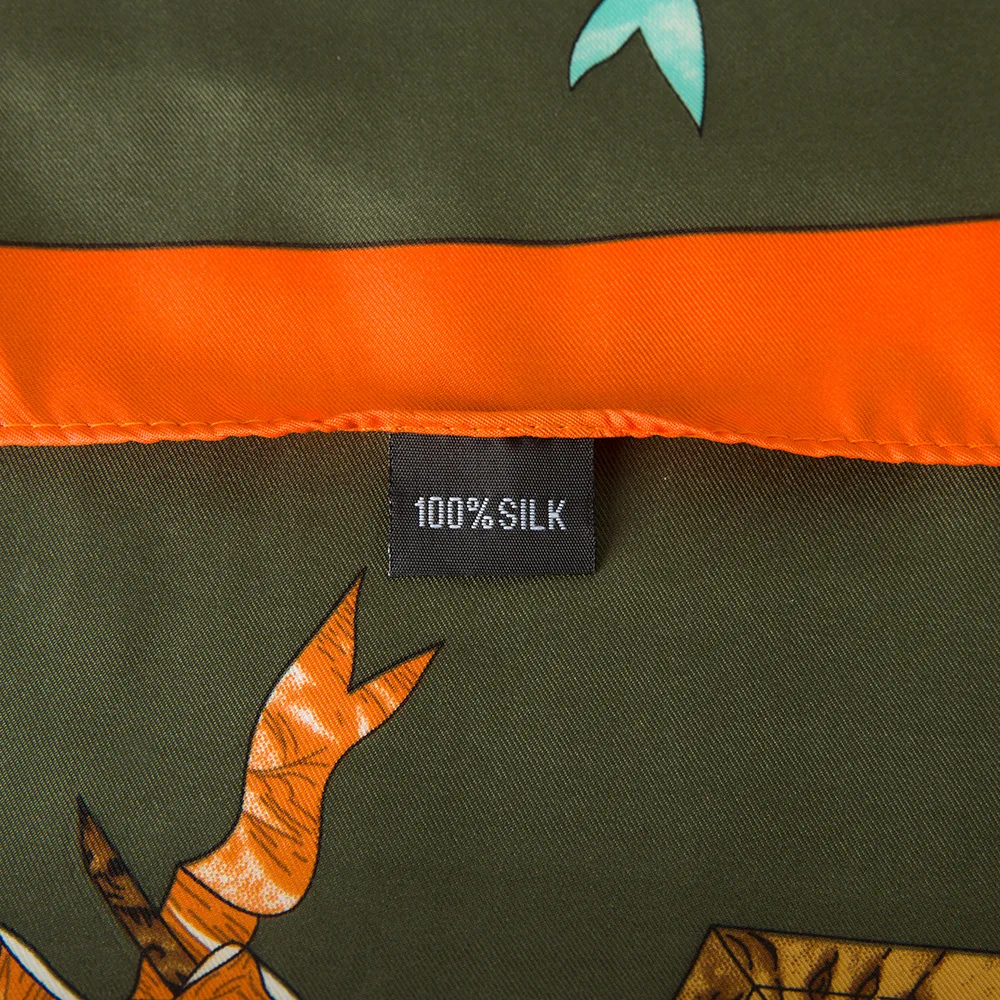 130CM Fashion Floral Print 100% Silk Scarf Women Big Bandana Neckerchief Female Hijab Square Scarves Foulards Beach Towel Sjaal