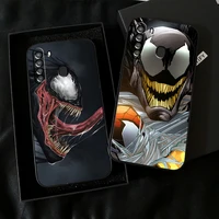 marvel venom cool phone case for samsung galaxy s20 s20fe s20 ulitra s21 s21fe s21 plus s21 ultra black liquid silicon funda