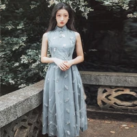 hanfu modern improved hanfu dress women summer new republic of china style ancient style embroidered fairy dress
