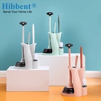 hibbent bathroom landing toilet brush 4 in 1 long handle toilet cleaning kits no dead ends cleaning tools bathroom accessories