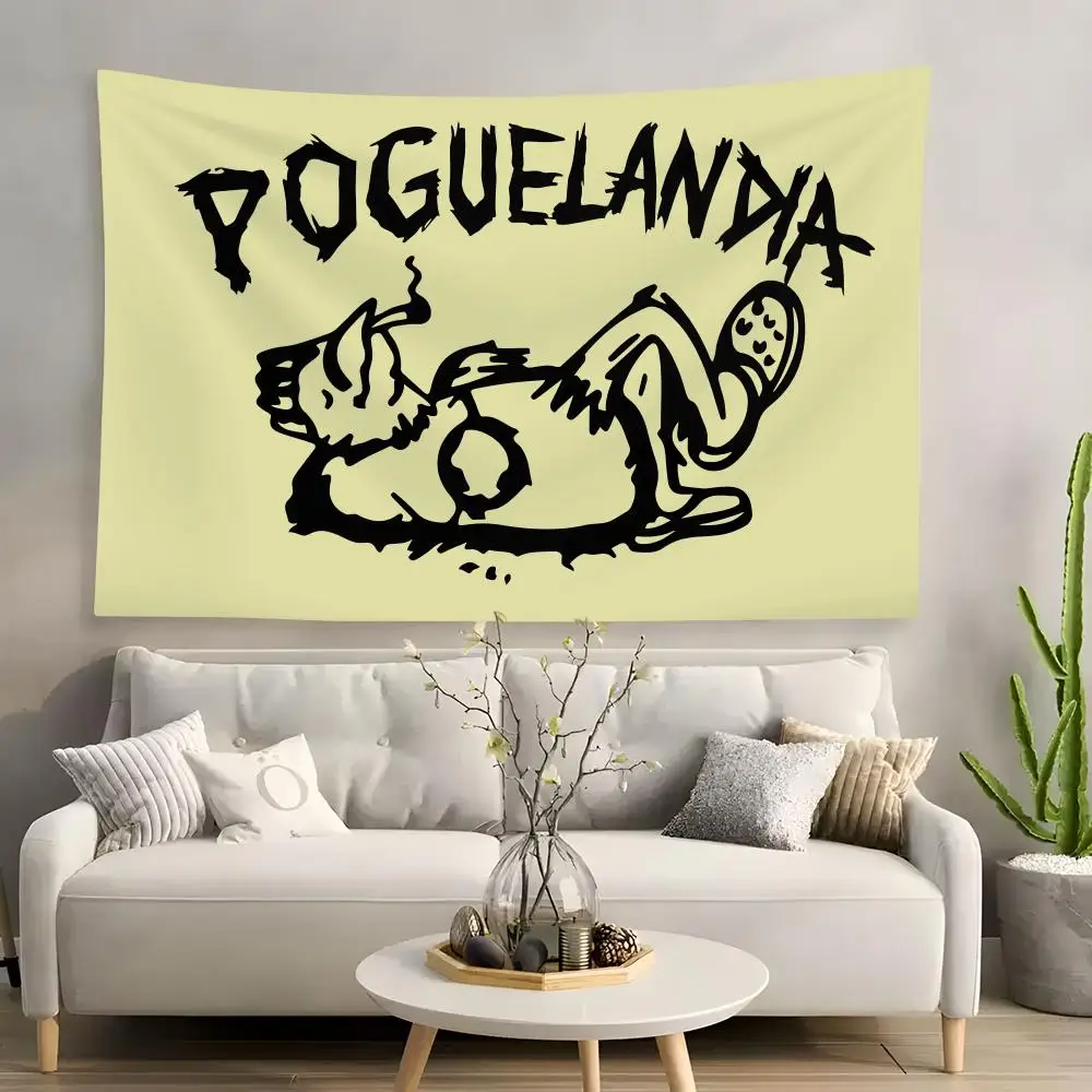 Фото Тканевый гобелен Poguelandia Outer Banks Fun для декора стен в гостиной и спальне, фон для фото с клипсами №1