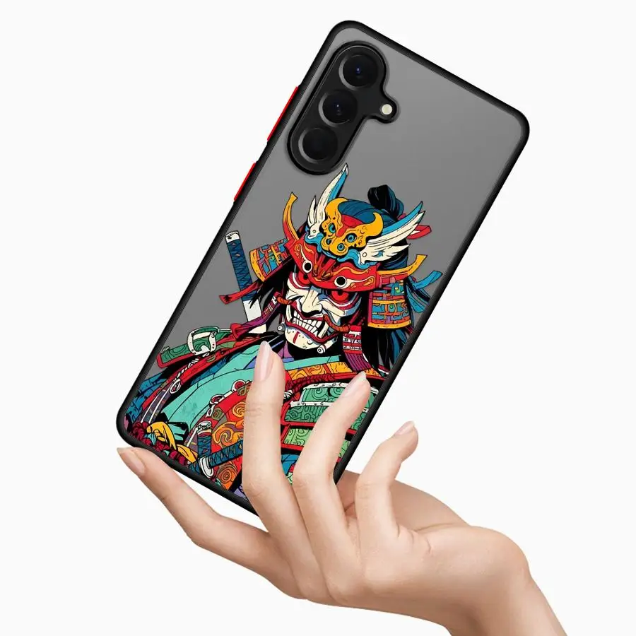 Фото Чехол для телефона Samsung Galaxy A73 A33 A34 A36 A14 A23 A52S A72 A53 A35 A16 A15 A54 A56 A55 A17 A52 с изображением японского воина-призрака №5