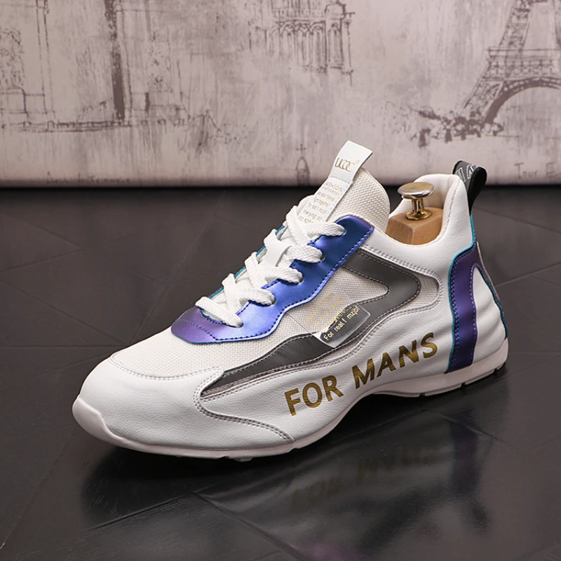 

Кроссовки мужские сетчатые, роскошные дизайнерские высокие, толстая подошва, дышащие, Молодежные тренды