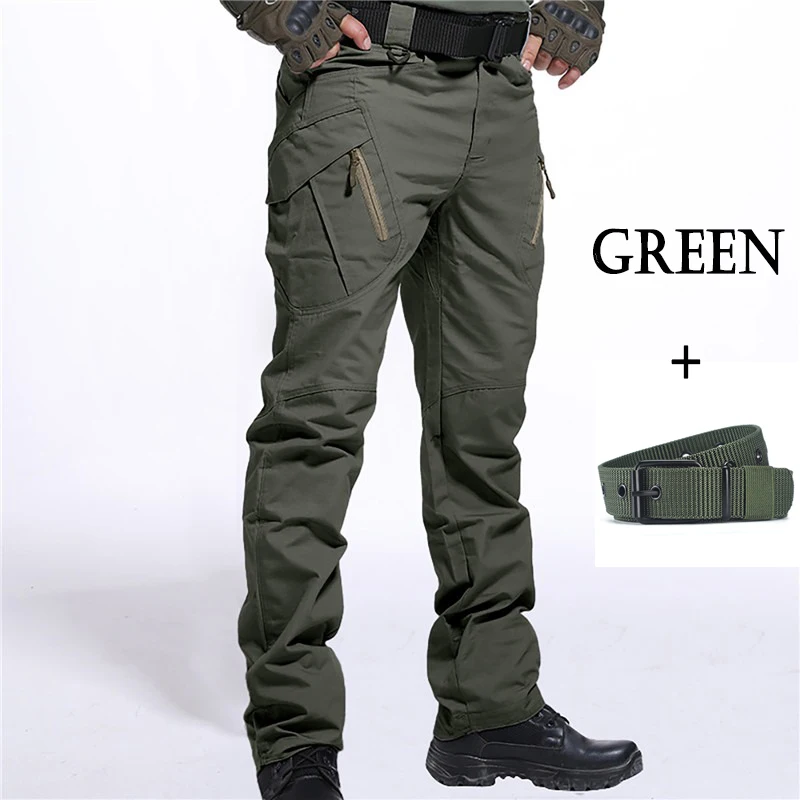 

City Military Tactical Pants Men Combat Cargo Trousers Multi-Pocket Waterproof Pant Casual Training Overalls Clothing Hiking