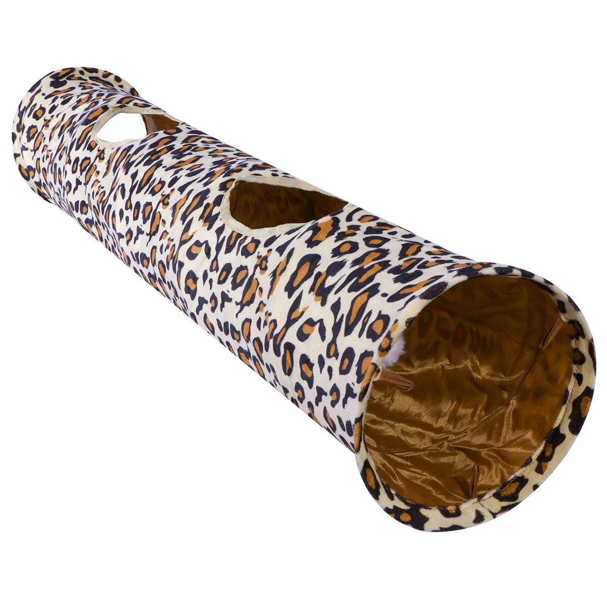 

POPETPOP Long Pet Toys Collapsible Tunnel Leopard Tube For Cat Rabbits Dogs 120x25