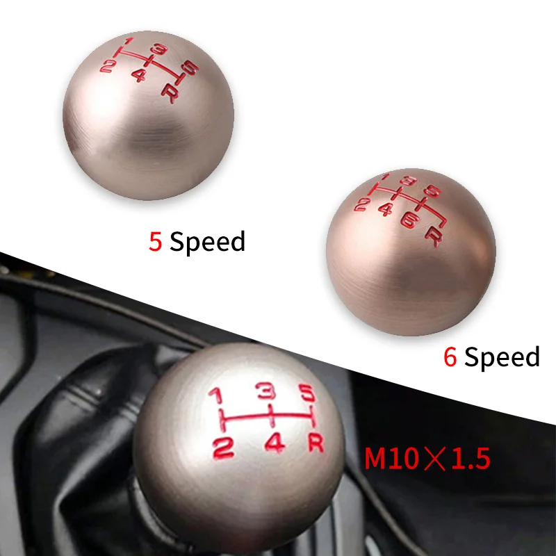 

Aluminum 5/6 Speed JDM Ball Shape Shift Gear Knob M10*1.5 For Honda Fit Civic City FD2 FN2 EP3 TYPE R DC2 DC5 AP1 AP2 S2000 F20C