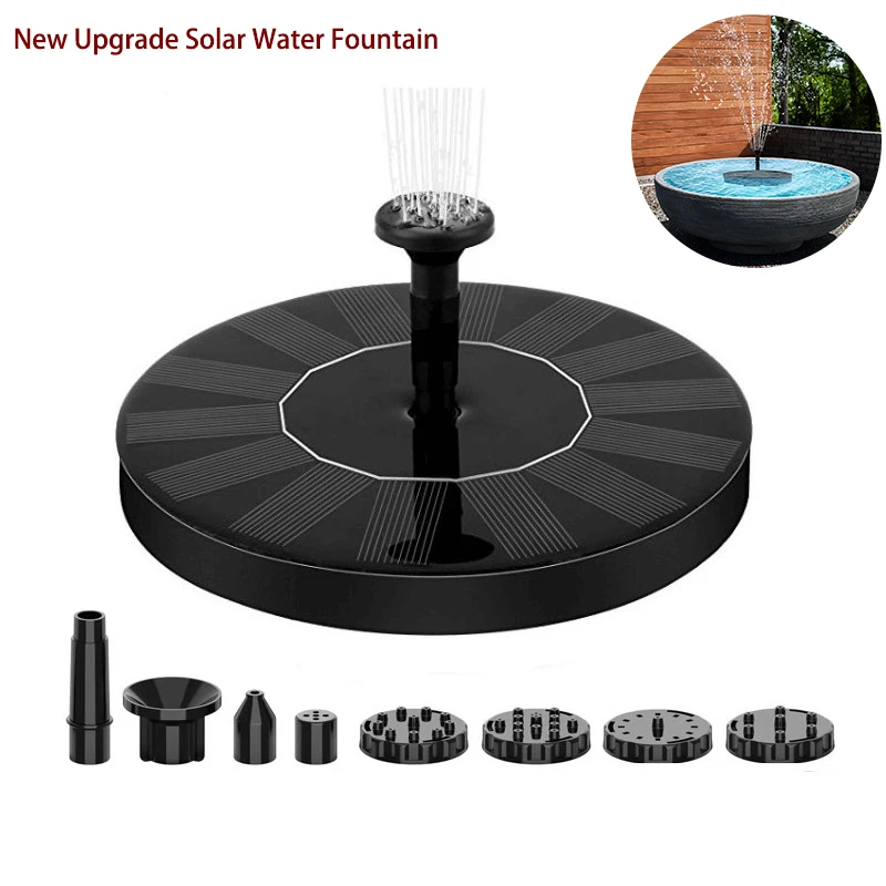 

Upgrade Solar Water Fountain Pool Waterfall Fountain Garden Decoration Outdoor Bird Bath Solar Powered Floating Water Courtyard
