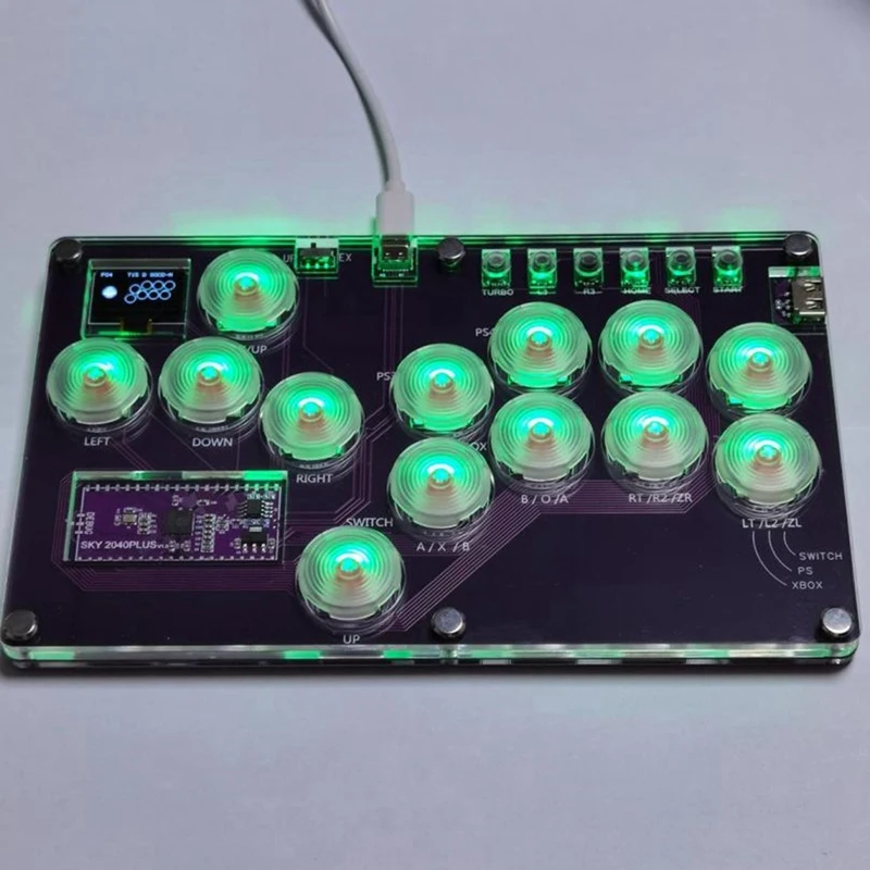 Аркадный джойстик Fight Stick контроллер кодера с возможностью горячей замены Xinput/Dinput