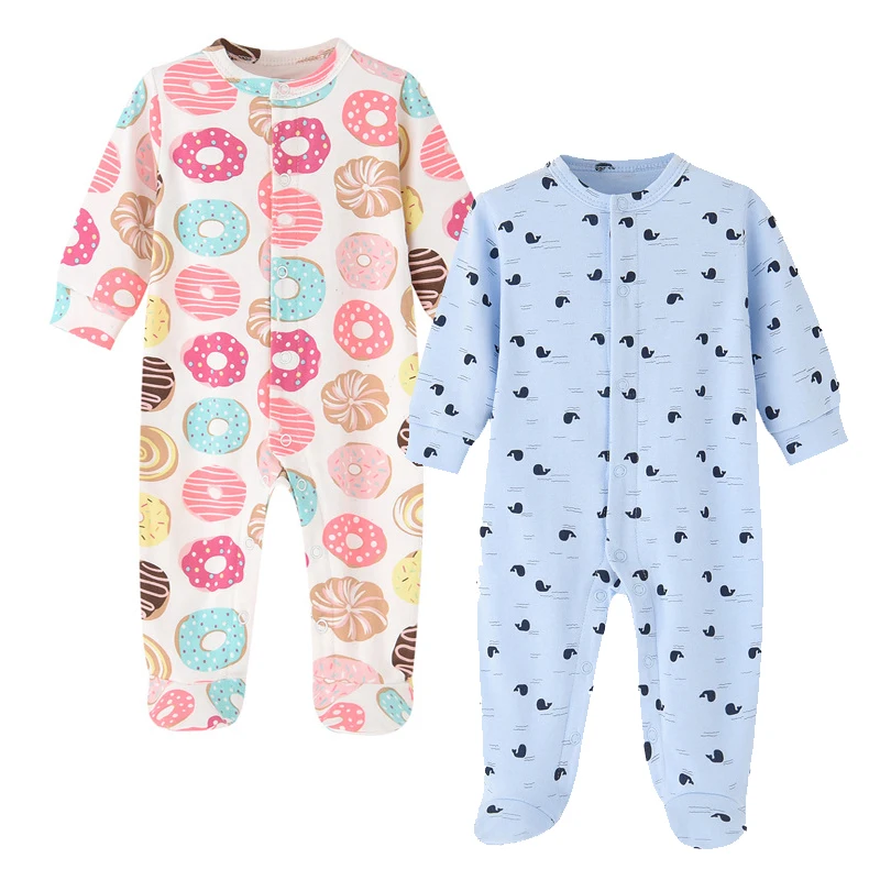 Baby Rompers Jumpsuits One-pieces Footies 100% Cotton Girl Pijamas Boy Sleepsuit Newborn Sleepers Infantil Clothes Roupa De Bebe