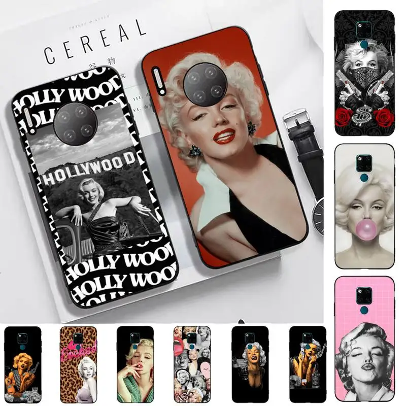 

Marilyn Monroe With a Cat Phone Case for Huawei Mate 20 10 9 40 30 lite pro X Nova 2 3i 7se