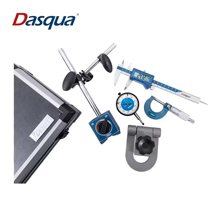 Dasqua 5-Pz Set Di Misura 0-150 мм Pinza Digitale 0-25 Al Fuori Micrometro Base Magnetica Quadrante Индикатор микрометра