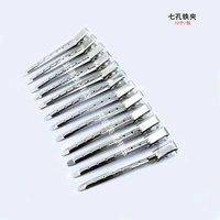 hairdressing duckbill clip hairdressing large hand push corrugated clip stainless steel positioning clip studio makeup 10 pcs