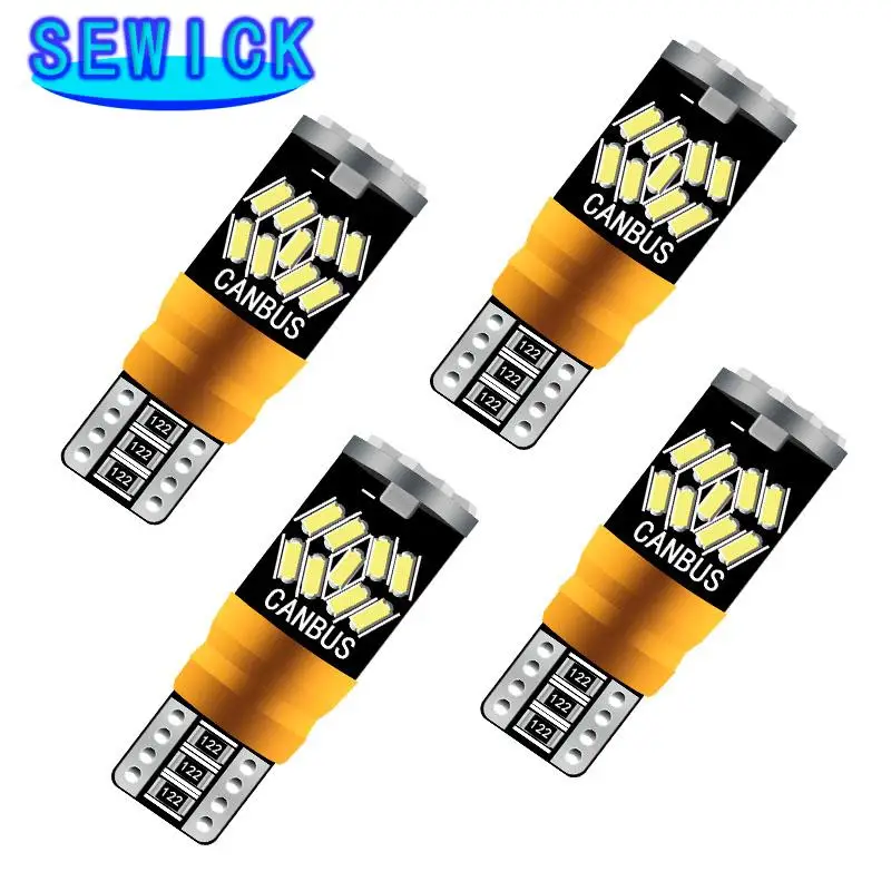 100 шт. Неполярные Автомобильные светодиодные лампы T10 Canbus 27smd 3014 3 6 Вт W5W 12 В |
