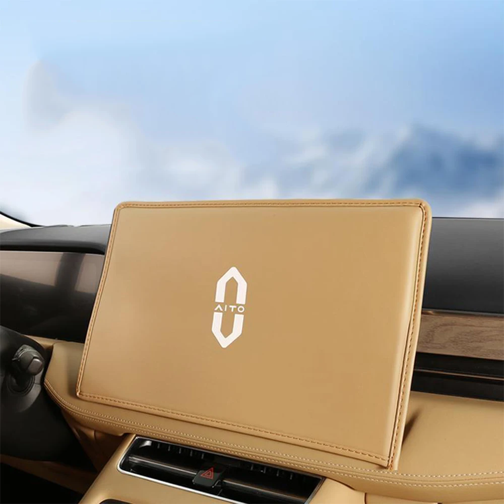 

For Huawei AITO M7 M5 Leather material Car central control screen case Panel dust cover decoration protector Accessories