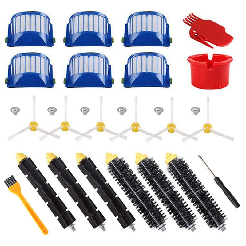 

22 Pcs Vacuum Cleaner Parts Kit For Irobot Roomba Vacuum Cleaner 600 Series 690 680 660 651 650 & 500 Series