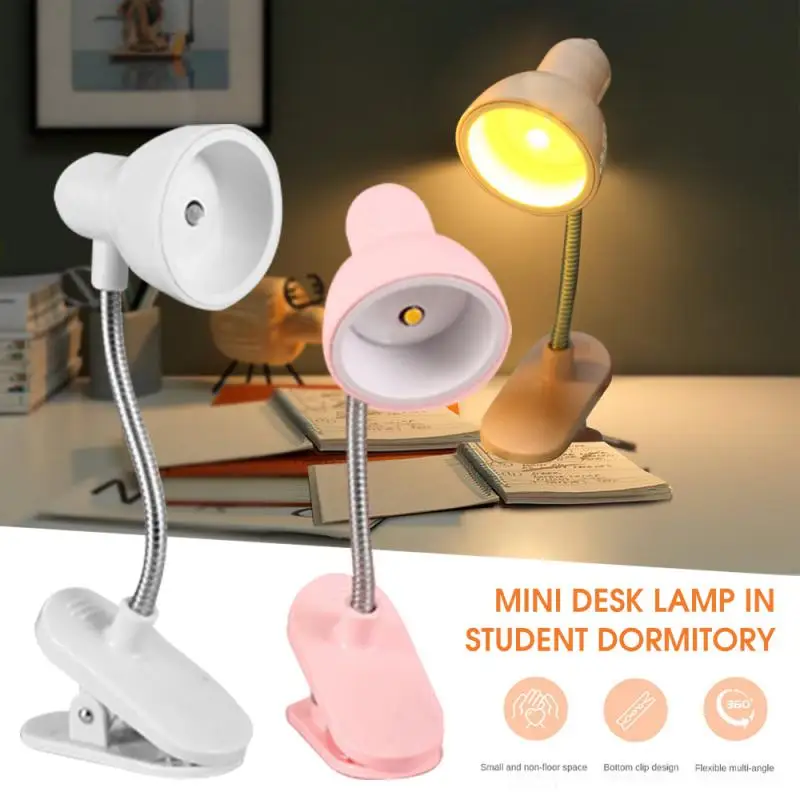 

Cute Mini Lamp to Read Book Eye Protection Rotatable Reading Lamp with Clamp Reading Lights for Books Desk Table Bedroom