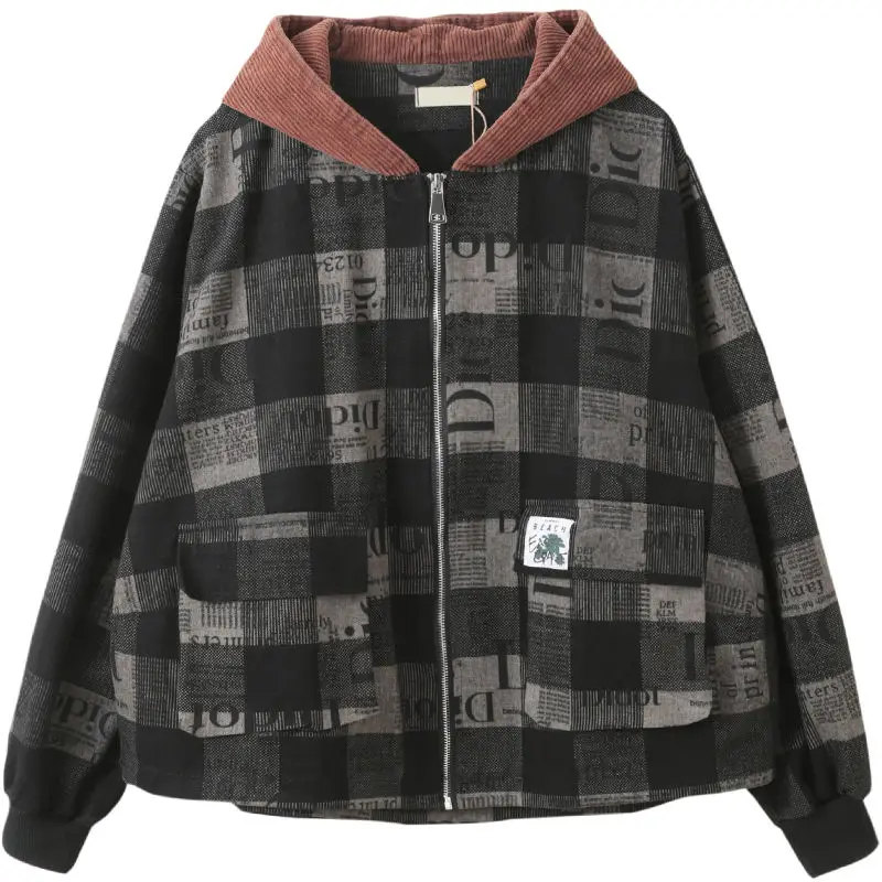 Middle-aged Mothers Short Cotton Coat 2023 Spring And Autumn Women Fashionable Casual Hooded Jacket Coat Warm Jacket T461