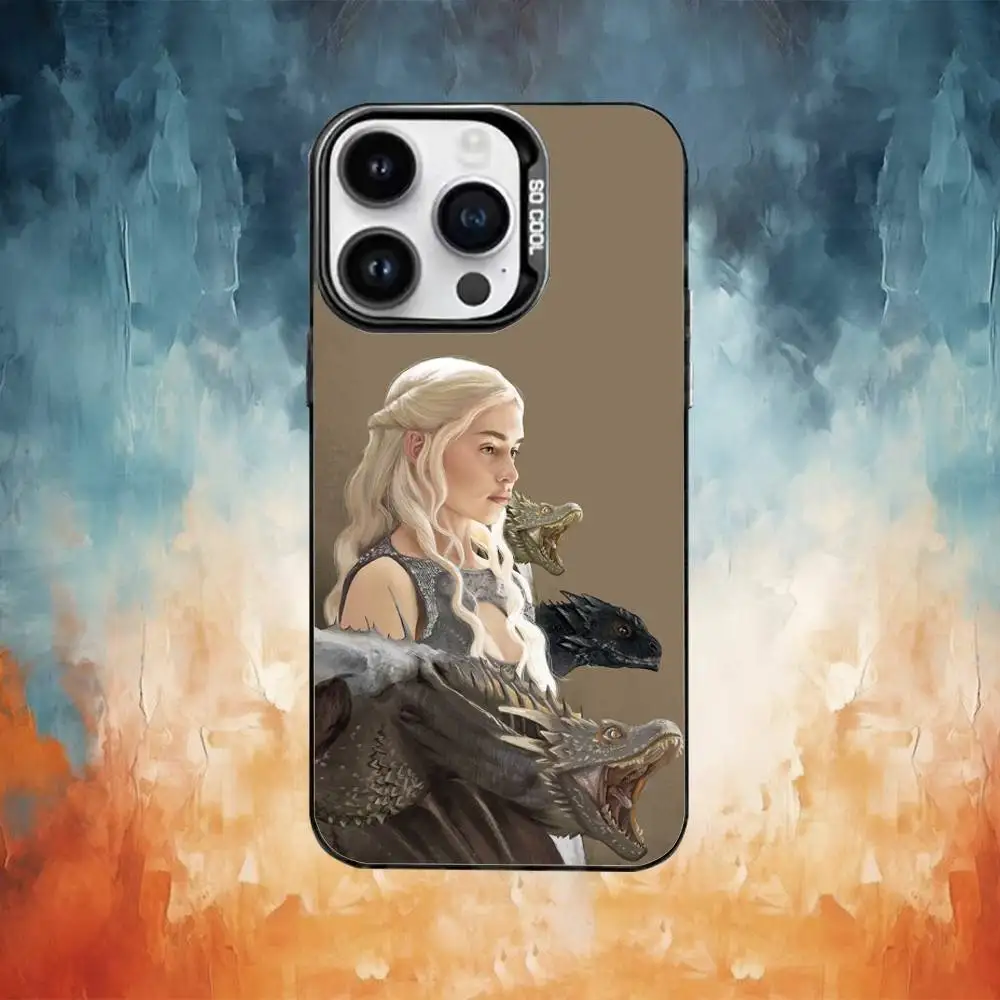 Чехол для телефона «Игра престолов» с Дейенерис, цвет серебристый, для iPhone 17, 16, 15, 14, 13, 12, 11 Pro Max Plus (art.: 3920d87ccaa09) - 3920d87ccaa09