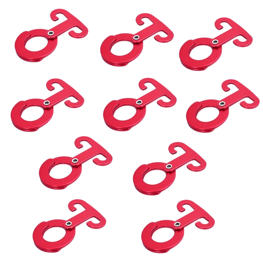 

10Pcs Aluminum Alloy Rope Tensioner Camping Tent Line Cord Adjuster Windproof Rope Buckle For Hiking Backpacking Picnic