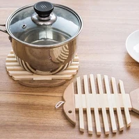 placemat wood heat resistant pad bowl cup coaster tableware holder insulation hot drain pot non slip kitchen cooking mats