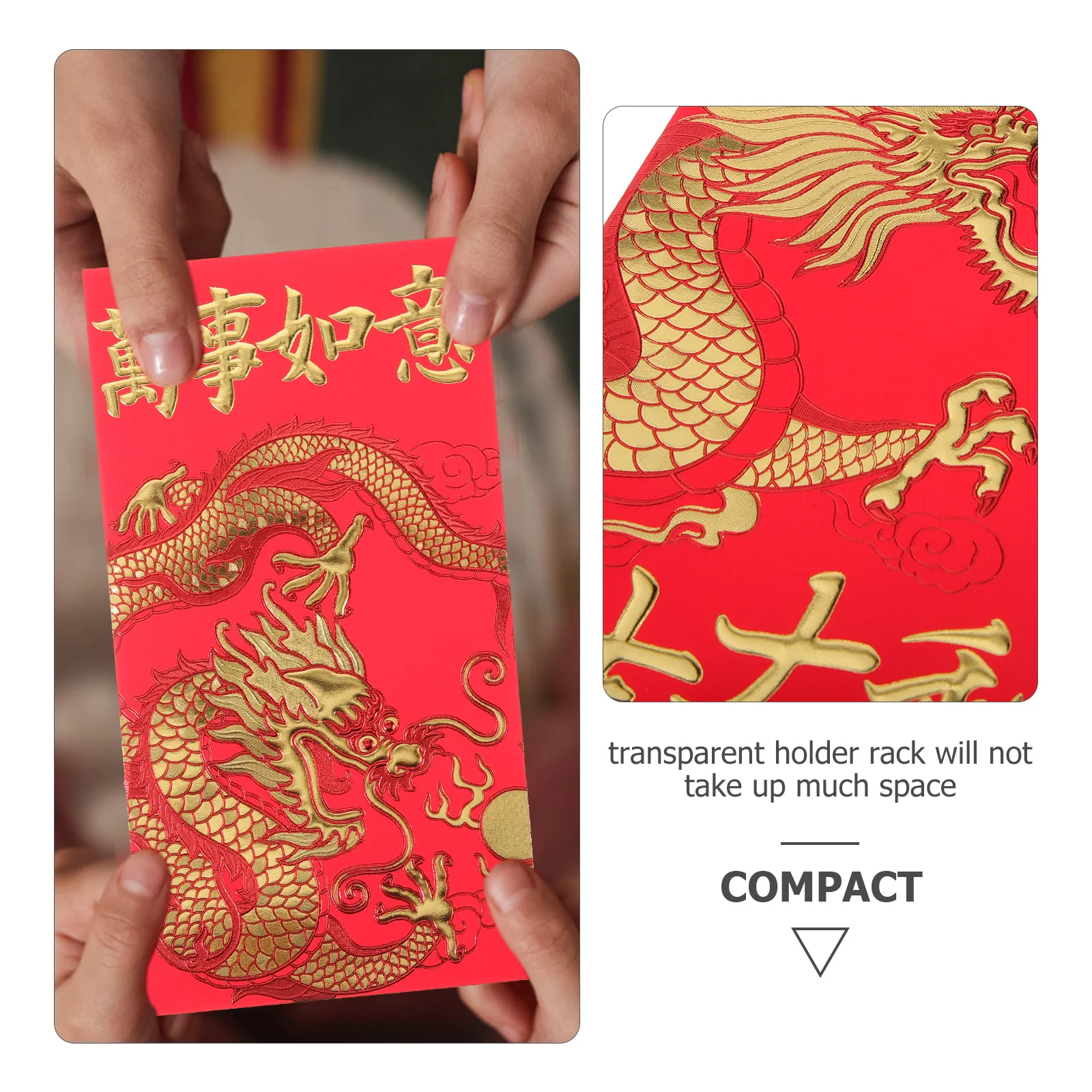 

Wallet Money Packet Red Pouches Spring Festival Dragon Chinese New Year Envelopes Paper Lunar Gift Bags 2024 Zodiac