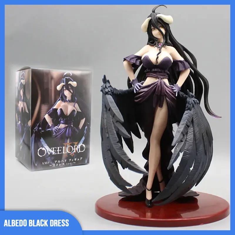 

23cm Overlord Figure Albedo Black Dress Figures 100% Original Taito Anime Amp Action Pvc Model Collection Toys Christmas Gift