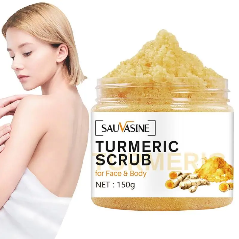 

Turmeric Body Scrub Cream Moisturizing Scrub Cream For Body Face Hand Foot Nourishes Skin Deep Cleansing Scrub For Women