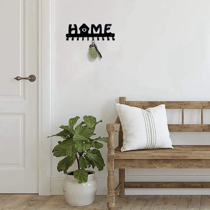 

Key Holder Wall Mount Vintage Keys Hook Home Decor,Key Hanger Decorative With 6 Hooks For Front Door Kitchen And Home