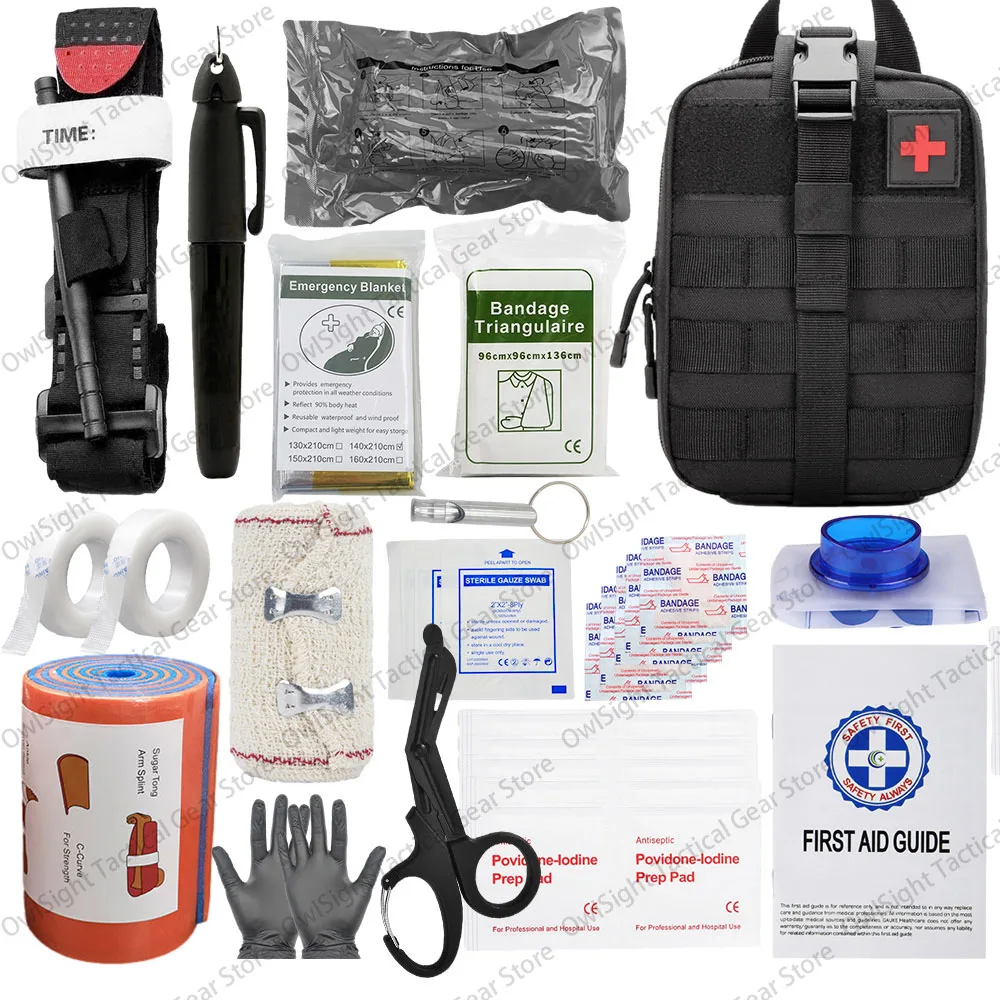 

Survival First Aid Kit Survival military full set Molle Outdoor Gear Emergency Kits Trauma Bag Camping Hiking IFAK Adventures
