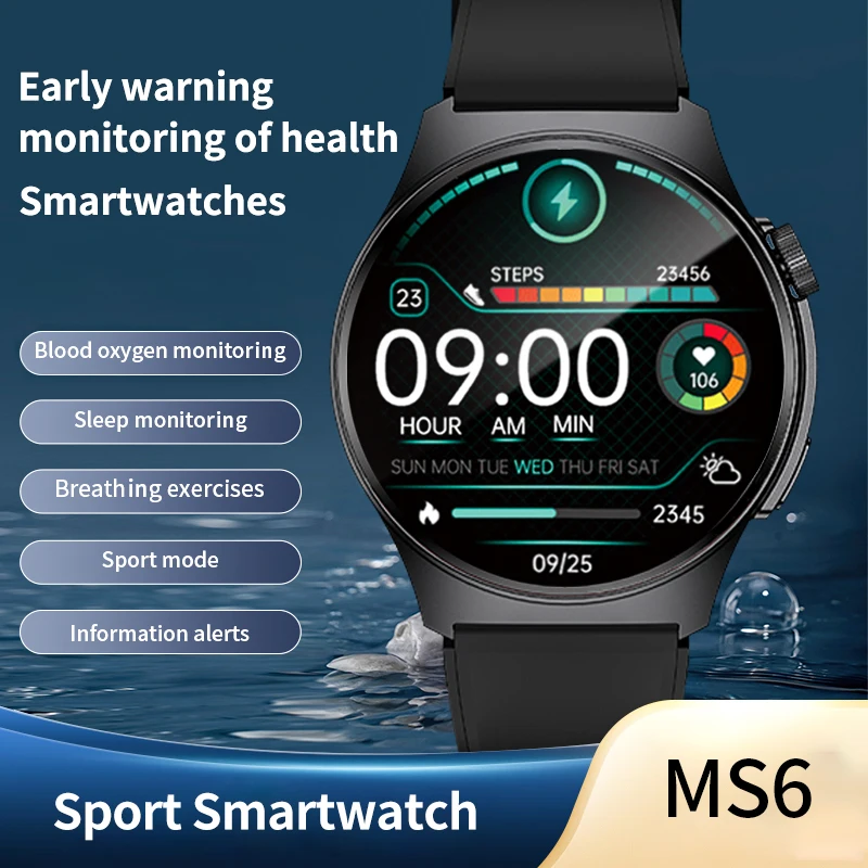 Смарт-часы YERSIDA MS6 с экраном высокого разрешения Bluetooth 5 4