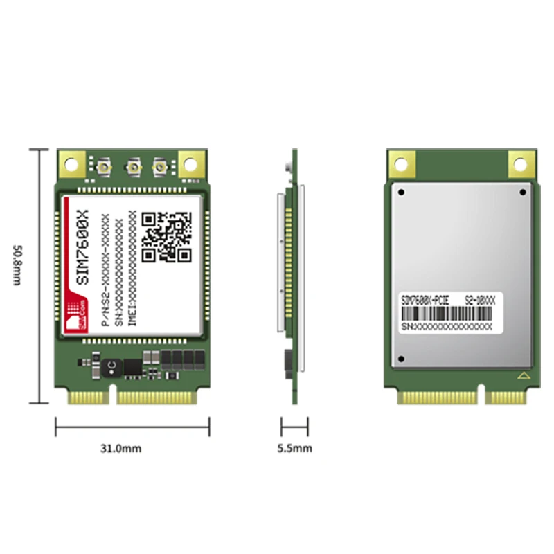SIMCOM SIM7600A MINI PCIE LTE Cat 1 модуль LTE-FDD B2/B4/B12 WCDMA B2/B5 подходит для сетей UMTS GSM с глобальным