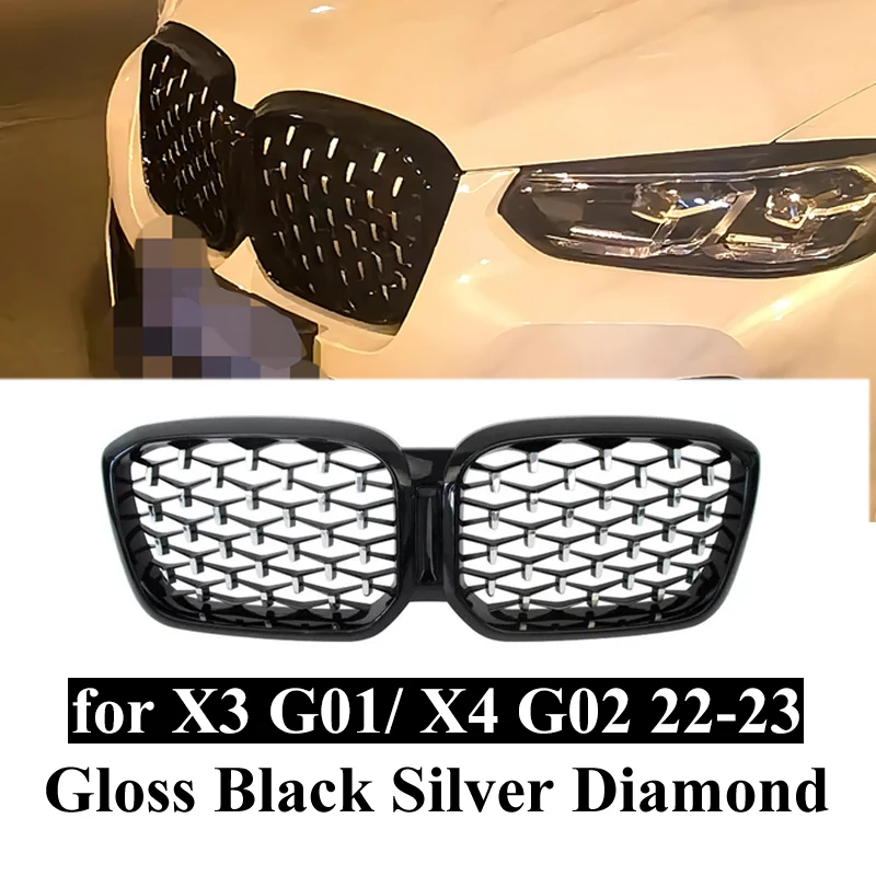 

Для BMW X3 G01/X4 G02 2022 2023 sDrive20i xDrive20i M40i Sports M Style Передние решетки почек Внедорожник Автомобильная тюнинговая решетка