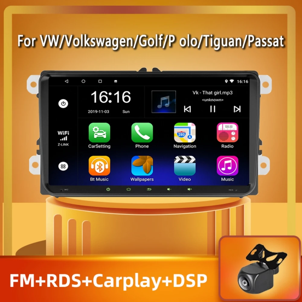 

PEERCE 2Din Android 10 Car Multimedia player For VW/Volkswagen/Golf/Polo/Tiguan/Passat/b7/b6/SEAT/leon/Skoda/Octavia Radio GPS
