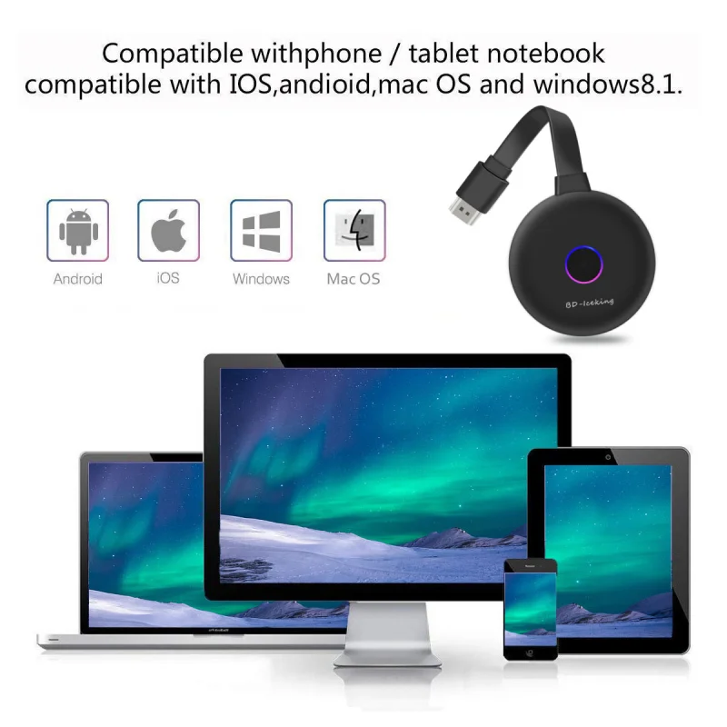 5K 4G Экран Thrower Беспроводной Wi-Fi Hdmi Co-Screener Pushbay Поддержка системы Iso Android Ко-Screening Anycast
