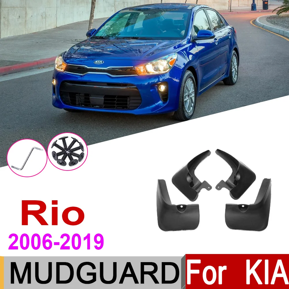 

Автомобильный брызговик для KIA Rio K2 2019 ~ 2006 JB UB YB седан, грязезащитный щит, брызговик, аксессуары 2010 2009 2008 2007
