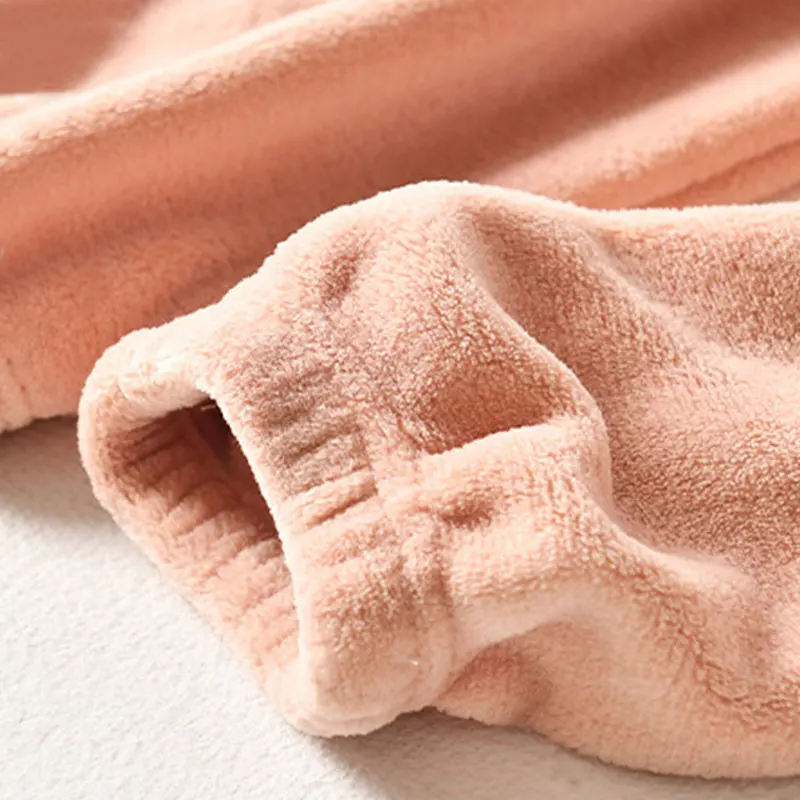 Warm Women's Suits Winter Thickened Coral Fleece Home Clothes Students Loose Lazy People Bundle Feet Casual Pajamas Pajamas