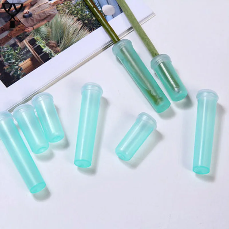 

Flower Nutrition Tube Florist Floral Water Tubes Holder Plastic Vial with Caps for Decoration Arrangement Milkweed Cuttings