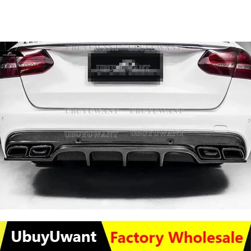 Задний бампер из настоящего углеродного волокна диффузор для Benz C200 W205 SEDAN/COUPE/Vagon