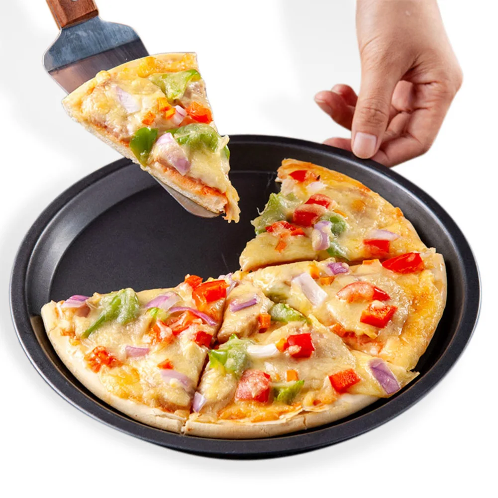 10/12 Inch Non-stick Pizza Pan Microwave Oven Pan Tray Mold Dish Pizza Bacon Baking Non-Stick Bakeware For Air Fryer Kitchen Too