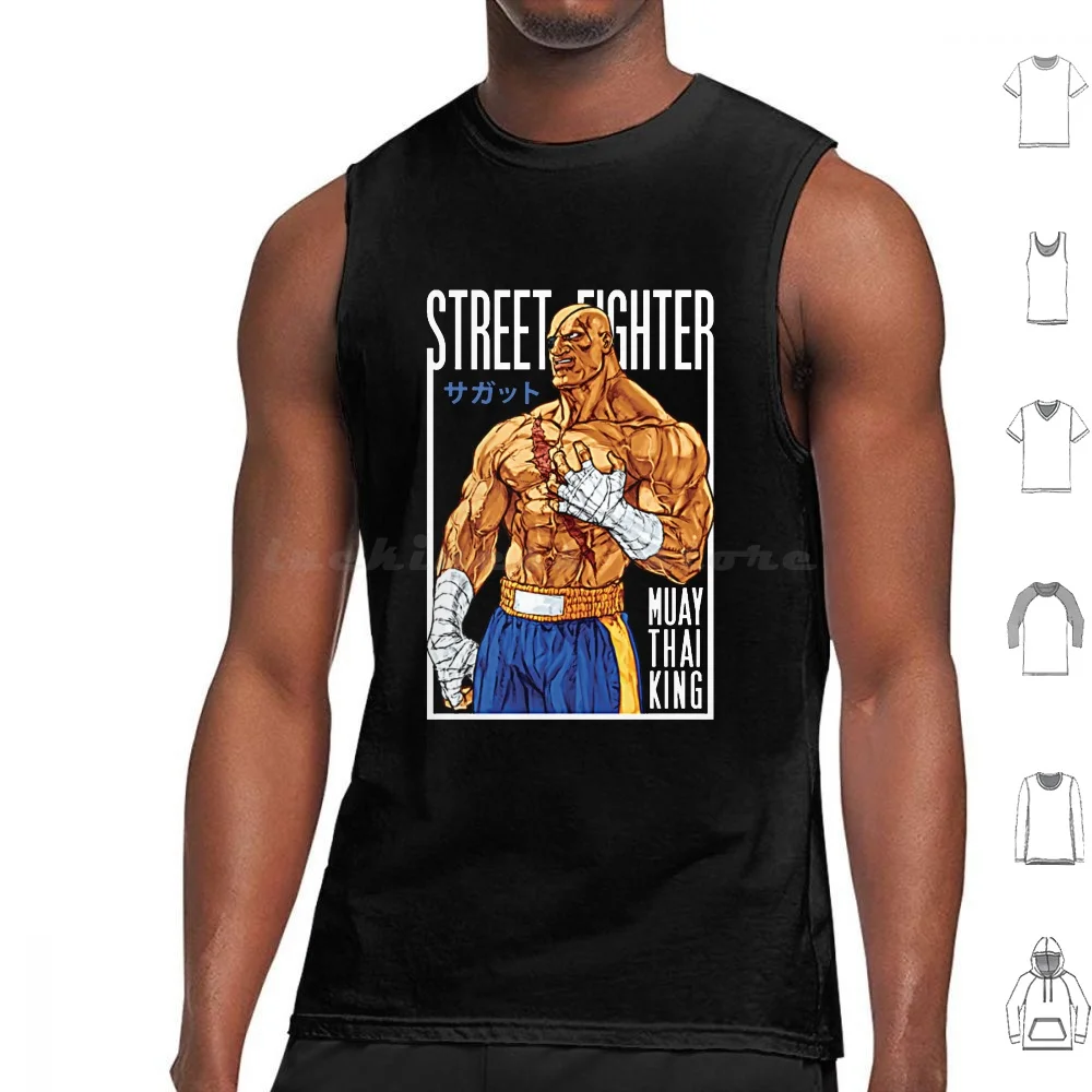 

: Sagat майки, жилеты без рукавов, Akuma Gaming Hadouken Ken Muay Thai Ryu Sagat короткие юкатены 2 в