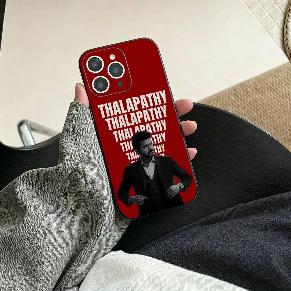 Фото Чехол для телефона Thalapathy Vijay India для iPhone 17, 16, 15, 14, 13, 12, 11 Plus, Pro Max и других моделей, мягкий черный чехол №2