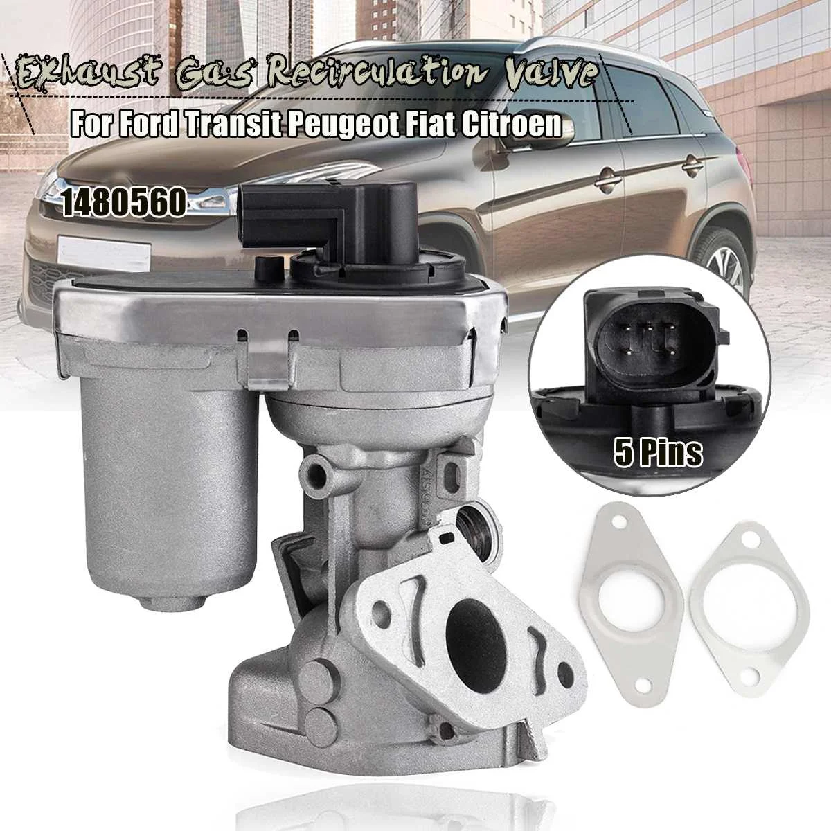 

Клапан EGR 1618R5 8C1Q9D475AA 1788657 6NU 010 171-271 V25-63-0016 для FORD TRANSIT MK7 2,2 2,4 3,2 TDCI с водяным охлаждением 2006-2014