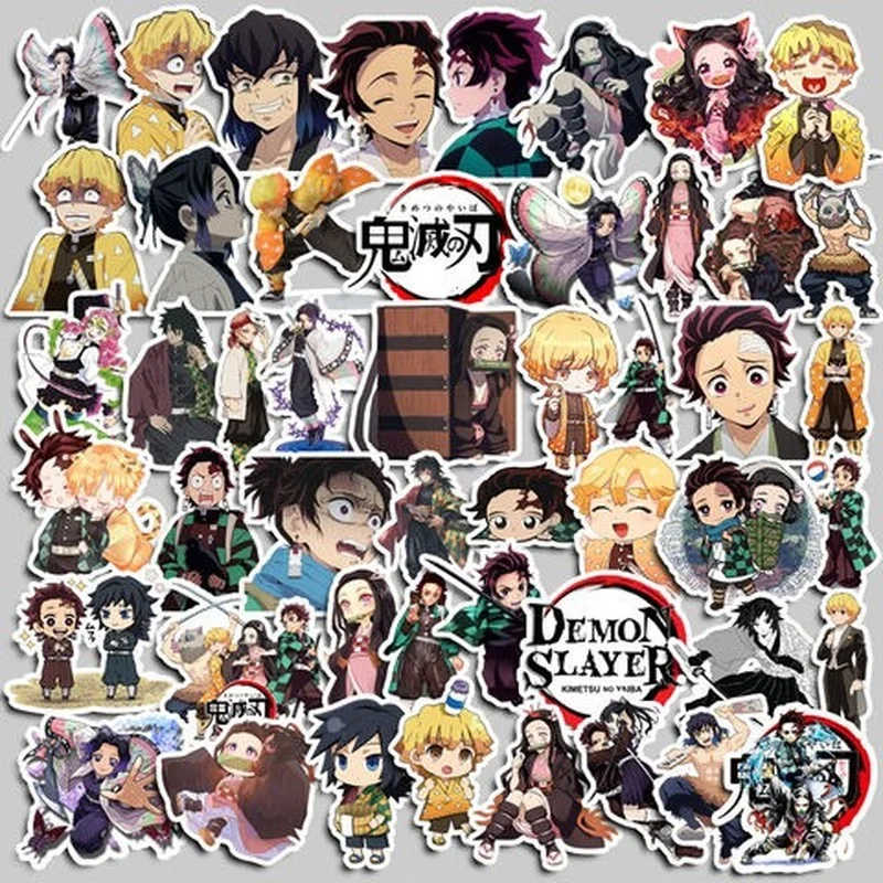 

Demon Slayer Stationery Stickers Anime Kamado Nezuko Sticker Childrens Kawaii Study Stationery Student Cute Waterproof Decorate