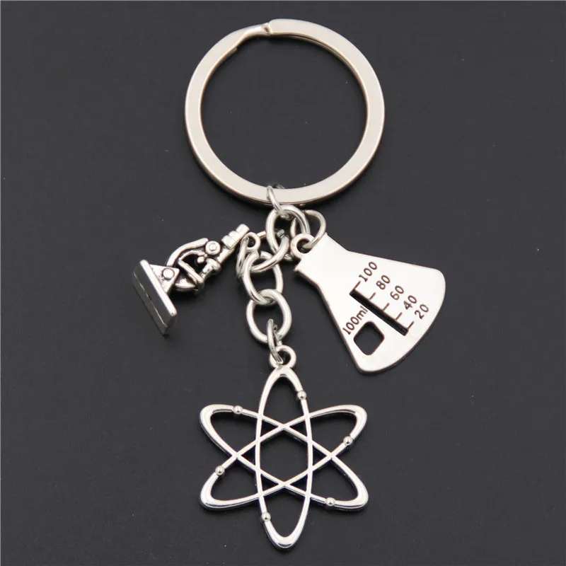 

New Products Hot Selling Fashion Trend Accessories Microscope Biological Unique Keychain Biochemistry Teacher Gift Key Ring