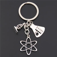 new products hot selling fashion trend accessories microscope biological unique keychain biochemistry teacher gift key ring