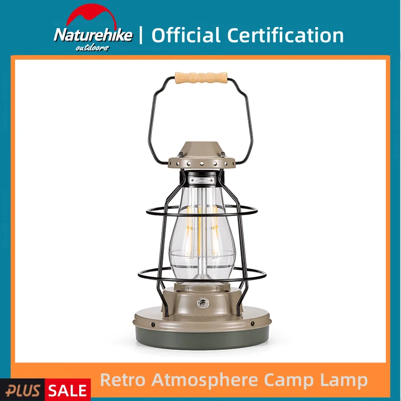 

Naturehike Retro Atmosphere Camp Light Outdoor Ultra Light Camping Portable Light IPX4 Rainproof Rechargeable Hanging Tent Light
