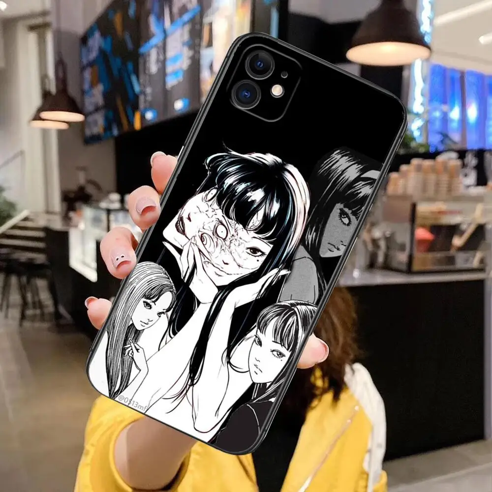 

Japanese horror comic Tomie phone Case For IPhone 13 12 11 Pro Max Mini SE XR X XS Max 8Plus 7plus 6 6S Junji Ito phone Case