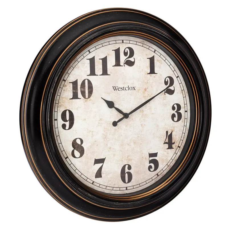 

Round Classic Oversized Analog Quartz Wall Clock and Accurate Bronze, An Elegant Timepiece for Home Decor.