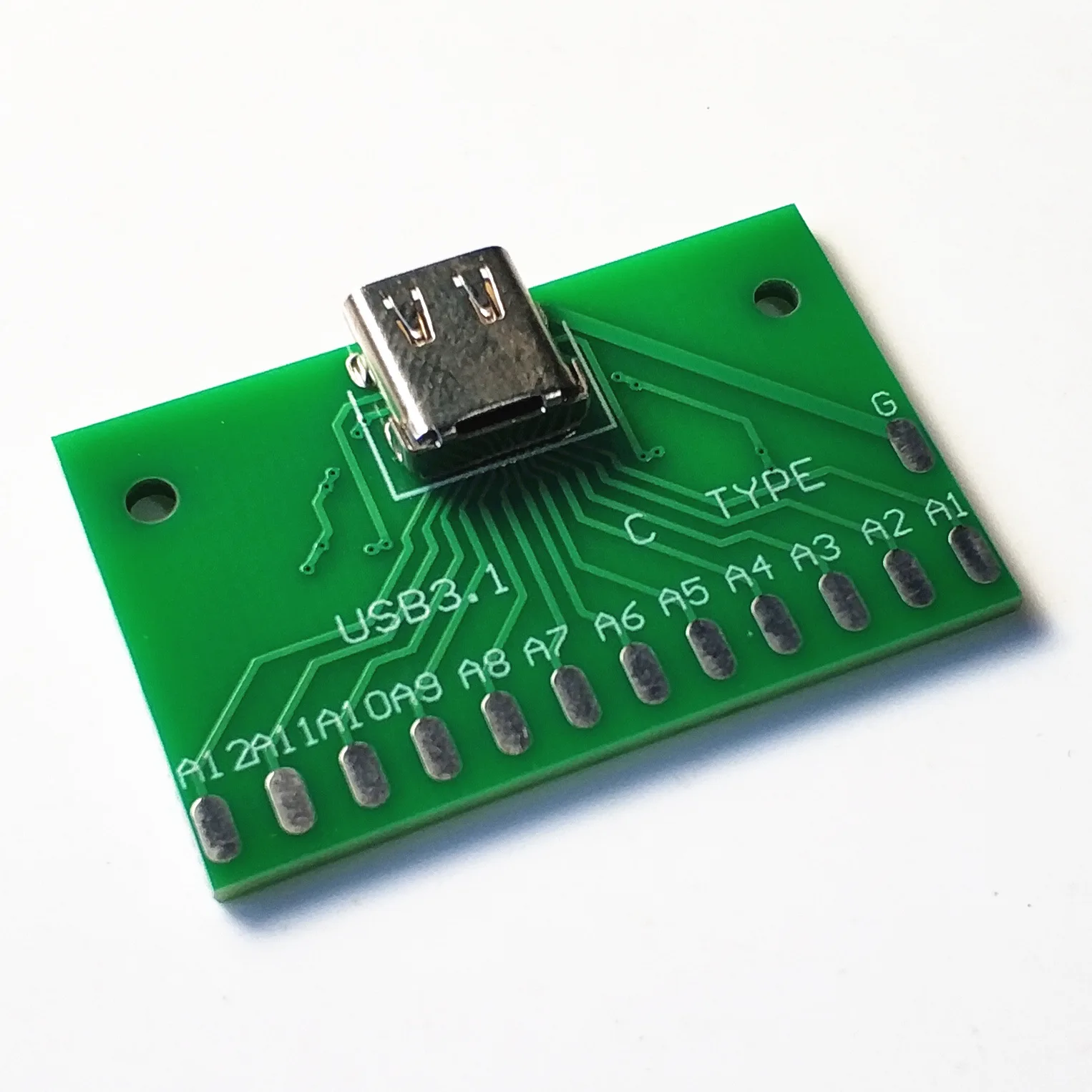 

TYPE-C female test board USB 3.1 with PCB board 24P female connector adapter board for measuring current conduction