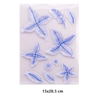 leaves tree leaf clear stamps for diy scrapbooking crafts stencil fairy rubber stamps card make photo album decoration